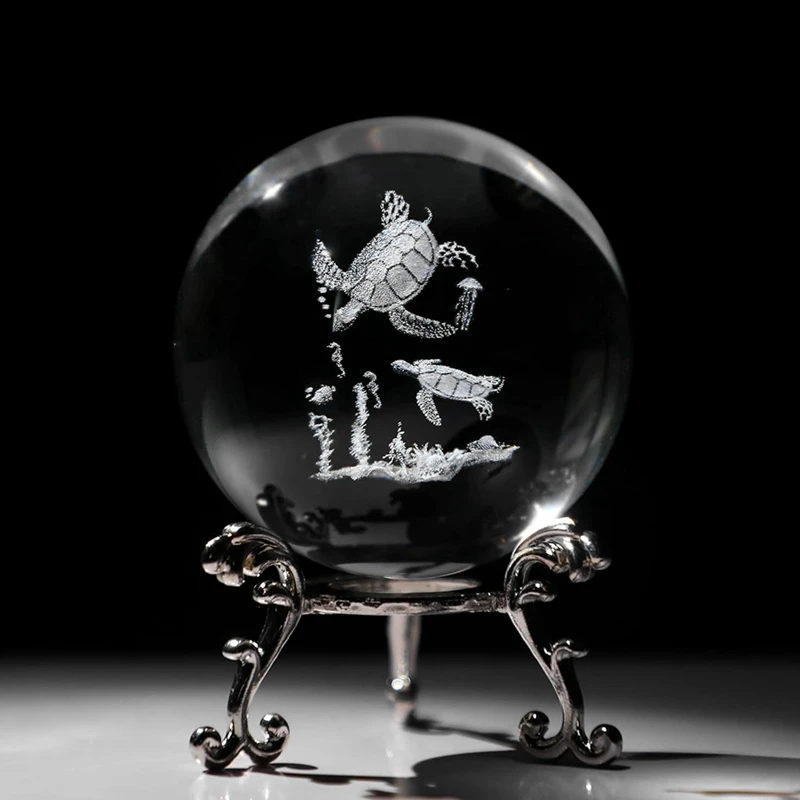 3D лазерная гравировка Звездный хрусталь декоративная фигурка шара 60 мм