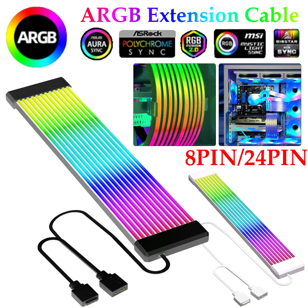 ALLOYSEED RGB светодиодная полоса удлинительный кабель для материнской платы