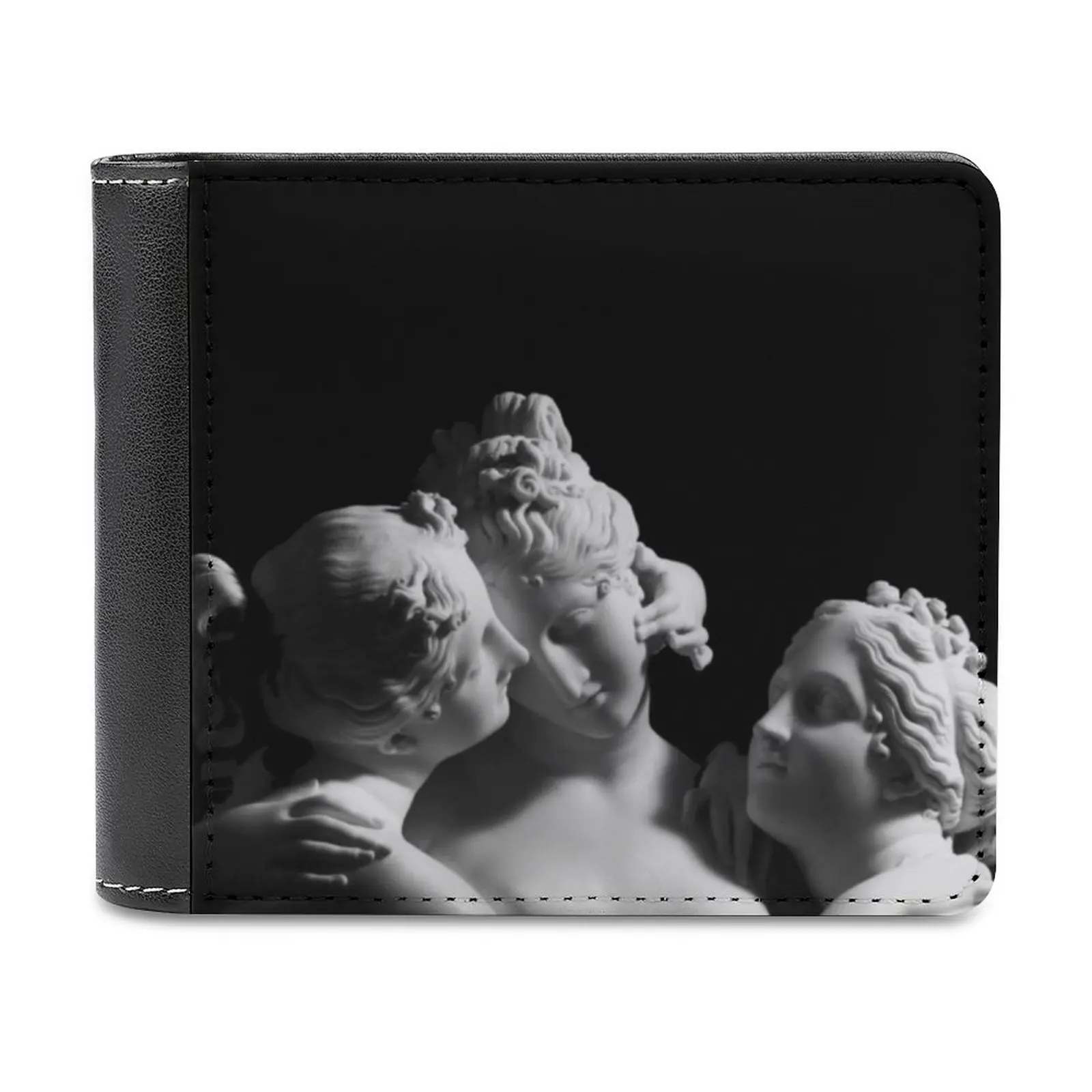 

Неоклассический мраморный мужской кошелек The Three Graces, кожаный мужской короткий кошелек с узором, кошелек для нескольких карт, модный кошелек...