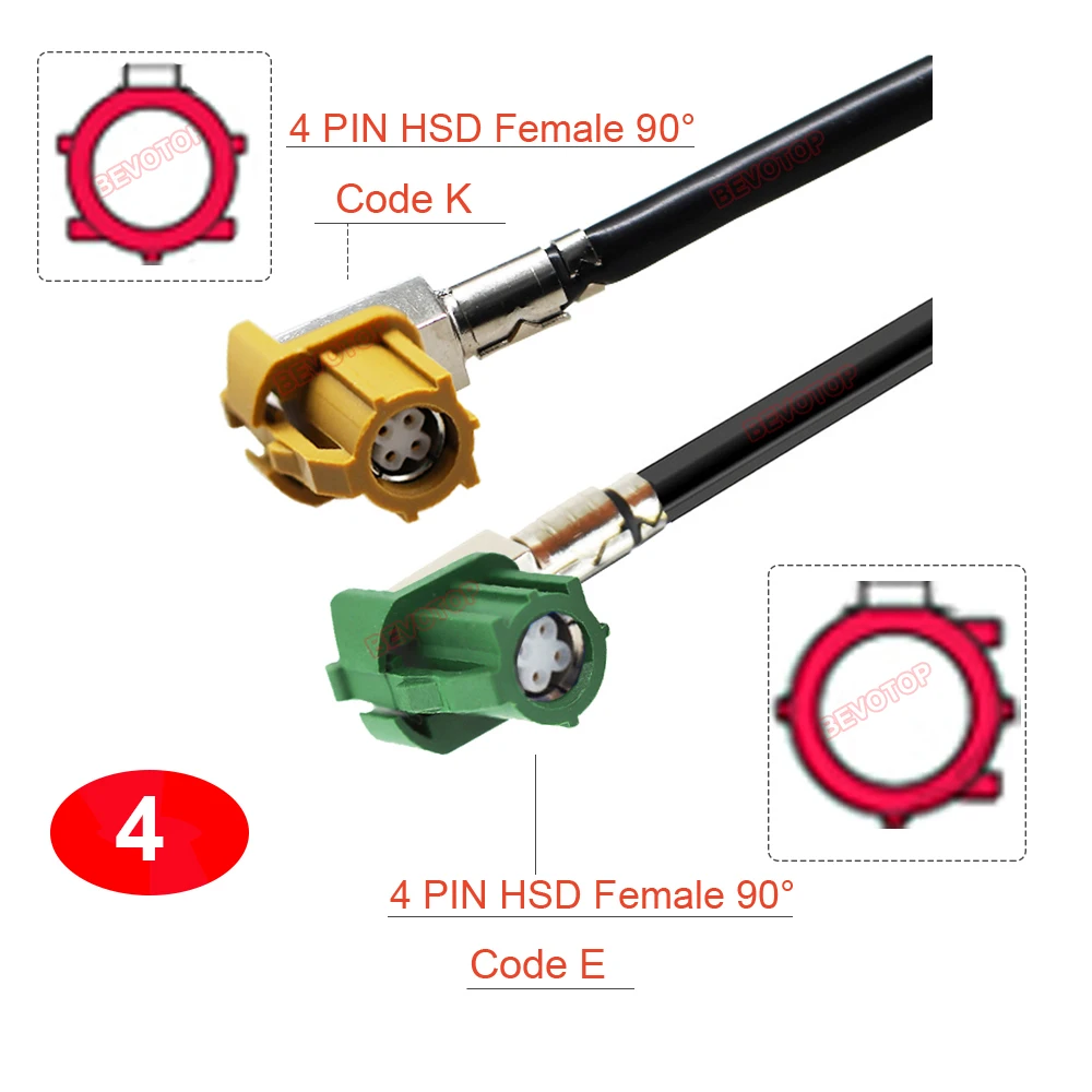 

BEVOTOP 4-контактный кабель HSD E-K для Audi