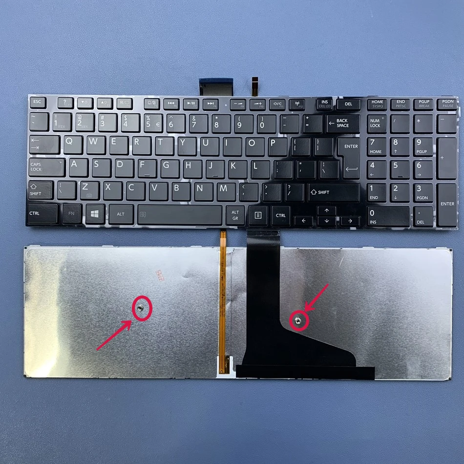 US-International Клавиатура для ноутбука с подсветкой для TOSHIBA C70-A C70-AB C70-AS C70D-A C75-A серии C75D-A