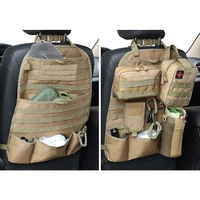 tactical universal molle car seat back organizer panel storage pouch military hunting travel vehicle seat cover protector bag