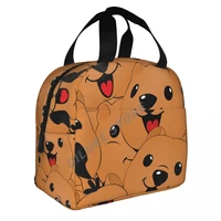quokka pattern style flat insulated lunch bags print food case cooler warm bento box for kids lunch box for school