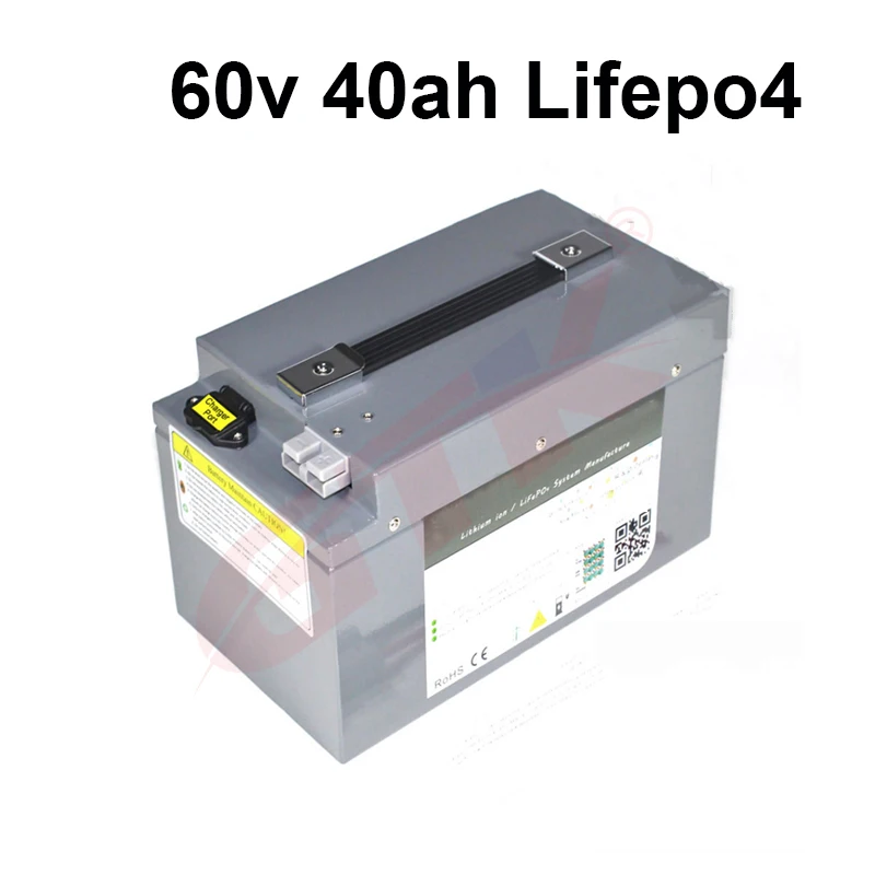 

High Quality Waterproof Battery 60v 40ah Lifepo4 With Bms For 3000w Ebike Electric Scooter Tricycle +5a Charger 