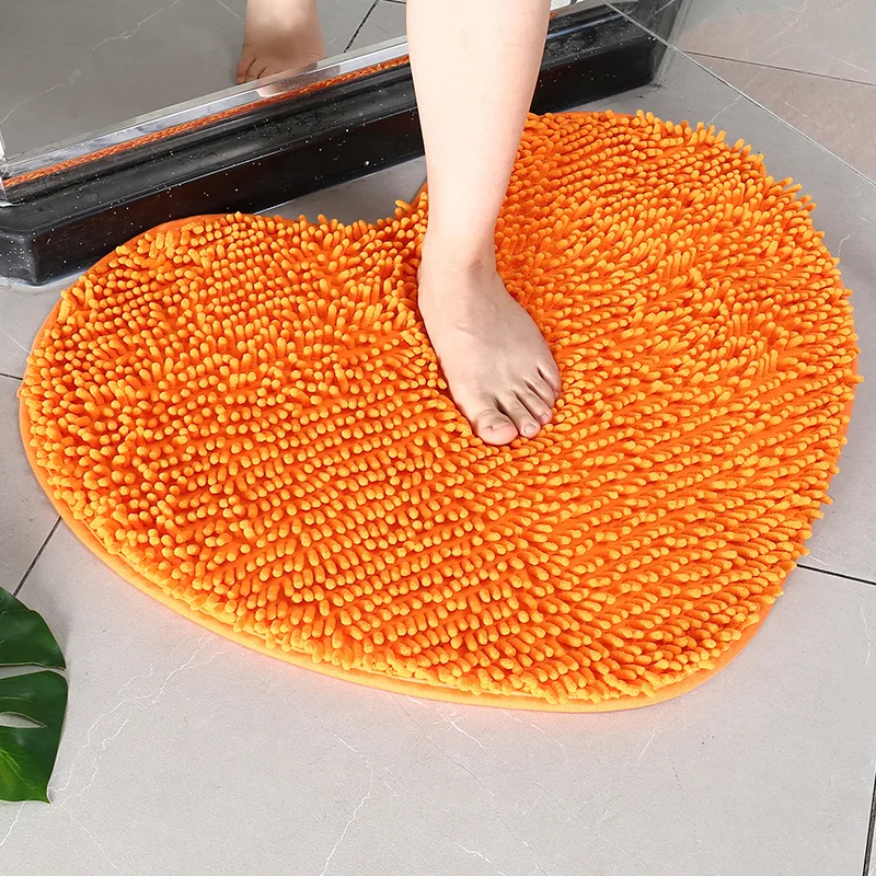 

Heart-shaped Floor Mats 40x50cm Bathtub Absorbent Non-slip Mats Toilet Bathroom Wedding Carpet Household Products