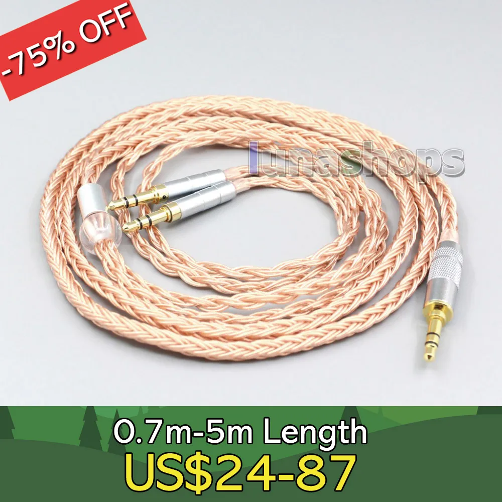 Cable de auriculares XLR equilibrado, 2,5mm, 3,5mm, 16 núcleos, 99%, 7N, OCC, para Beyerdynamic T1, T5P, II, AMIRON HOME, Pin de 3,5mm, LN006745