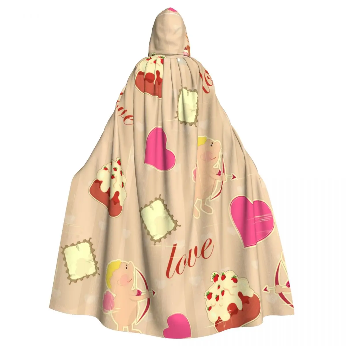 

Hooded Cloak Unisex Cloak with Hood Cloak Cosplay Costume Vintage Valentine's Day Cupid