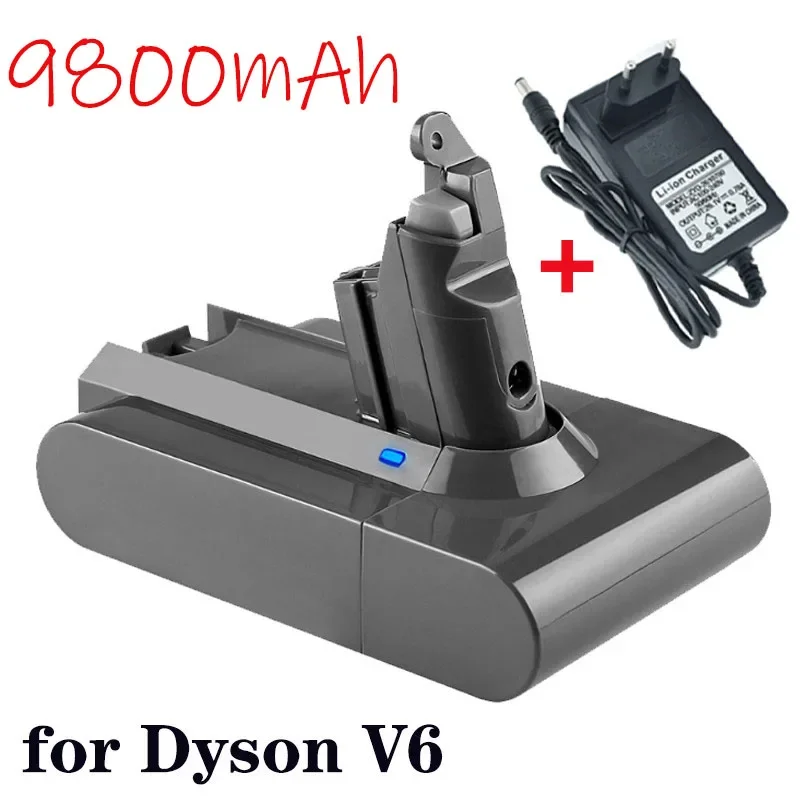 

2023 21.6V 12.8Ah Li-ion Battery for Dyson V6 DC58 DC59 DC61 DC62 DC74 SV09 SV07 SV03 965874-02 Vacuum Cleaner Batter+charger