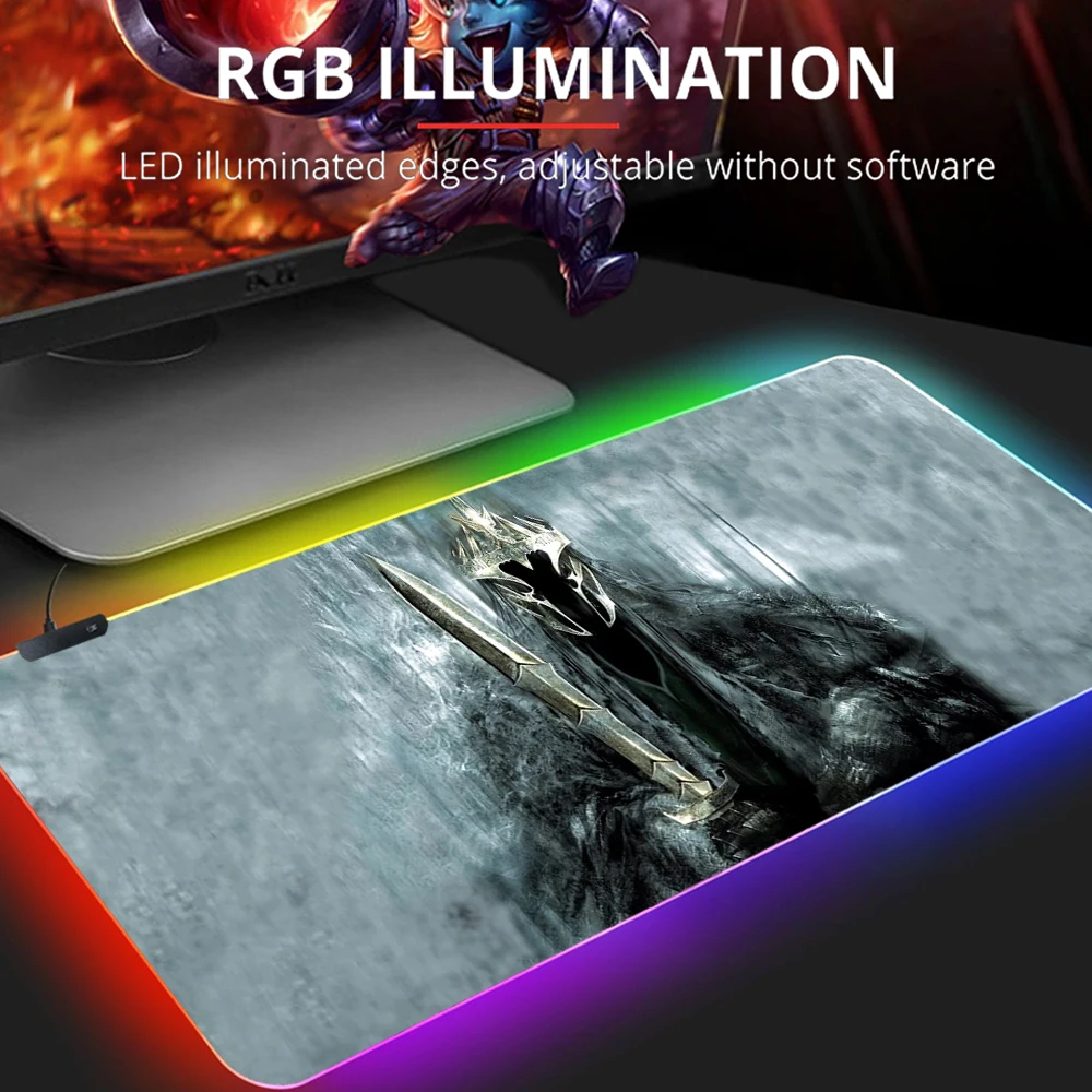 

RGB mouse pad lord of the rings mousepad 90x40cm best gaming mousepad gamer personalized present mouse pads keyboard pc pad
