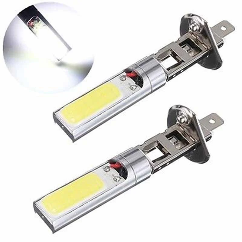 Fog  Lamp Running Light DRL Driving Bulb 2pc / lot White 12v Car H1 Led 10W Cob Auto Daytime