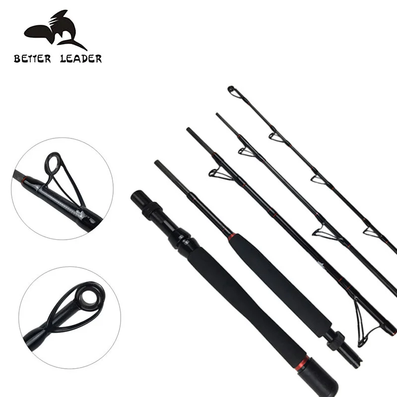 

BETTER LEADER 2.1m Jigging Squid Fishing Rod Spinning 7+1 Guides Carbon 5 Sections Rods Slow Pitch Casting Fishing Goods Tackles
