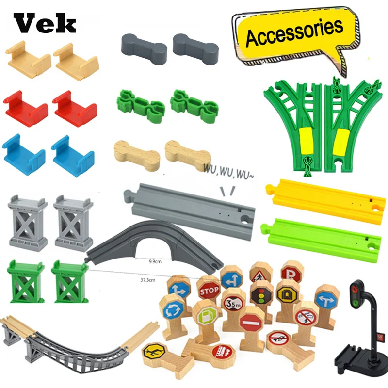 Деревянная железная дорога фиксатор аксессуары для трека поезда соединитель