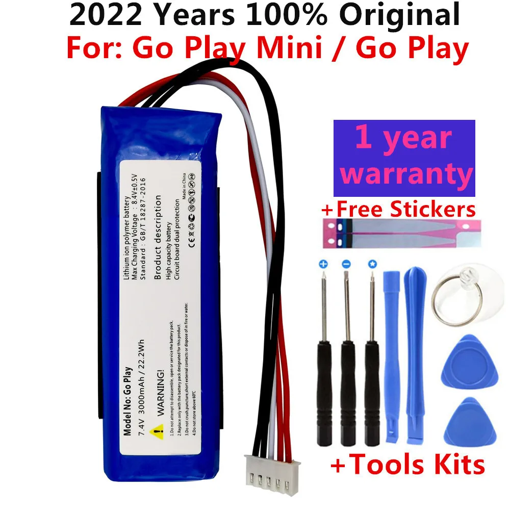 

100% оригинальный новый аккумулятор 3000 мАч GSP1029102 01 Для Harman Kardon Go Play Mini для JBL Go Play CP-HK06 Bluetooth динамик аккумулятор