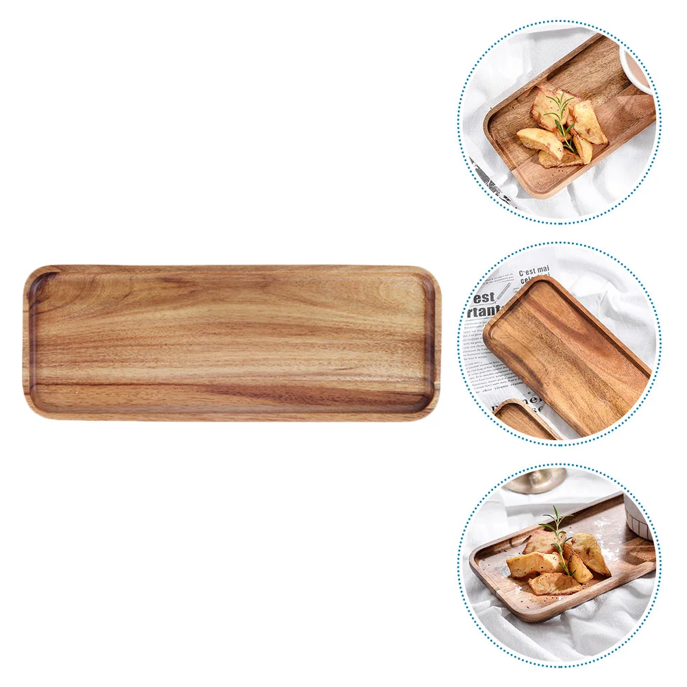 

Trays Coffee Table Acacia Wood Pallet Fruit Storage Food Household 28X10.5cm Breakfast Brown Wooden Bread