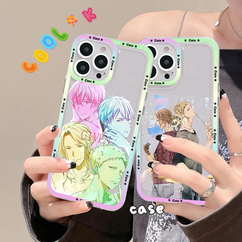 

New Given Yaoi Anime Phone Case For iPhone 13 14 Pro Max XS XR 12 11 Pro 13 Mini 6 7 8 Plus Soft Clear Back Cover