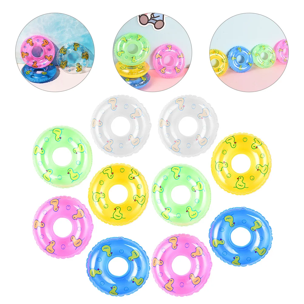 

Swim Inflatable Ring Mini Toy Rings Swimming Toys Pool Float Baby Decor Miniature Lifebuoy Favors Supplies Girl Accessories Buoy