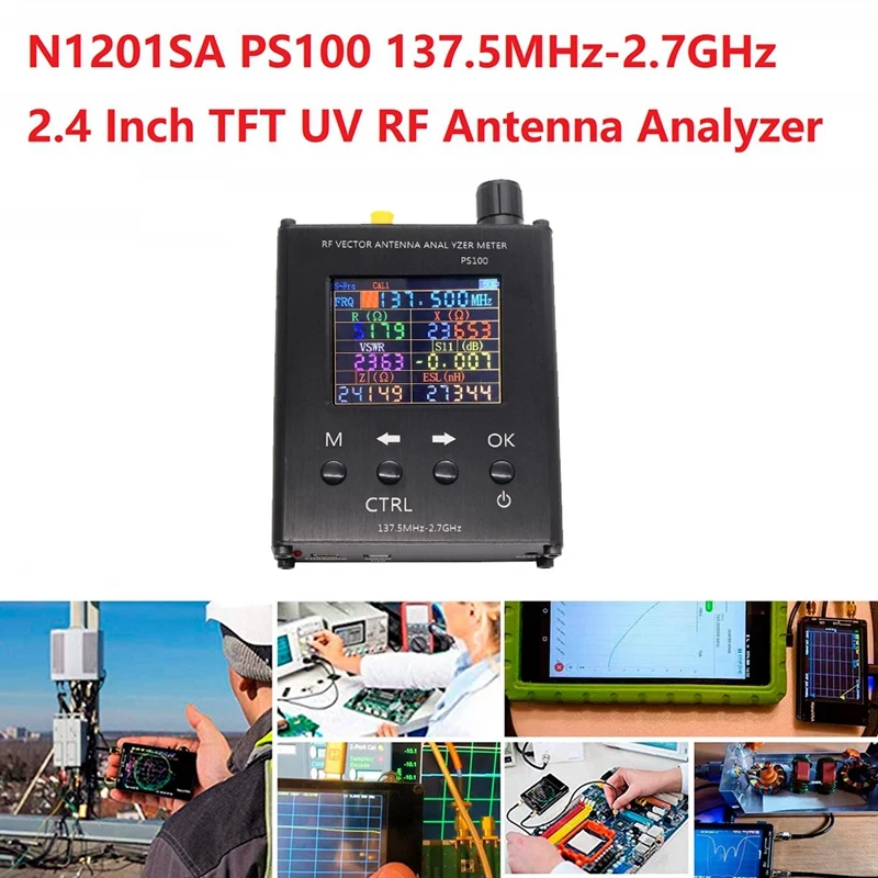 

N1201SA PS100 137,5 МГц-2,7 ГГц антенный анализатор 2,4 дюймов TFT UV RF стоячий измеритель волны тестер Стандартный Векторный анализатор радиочастоты