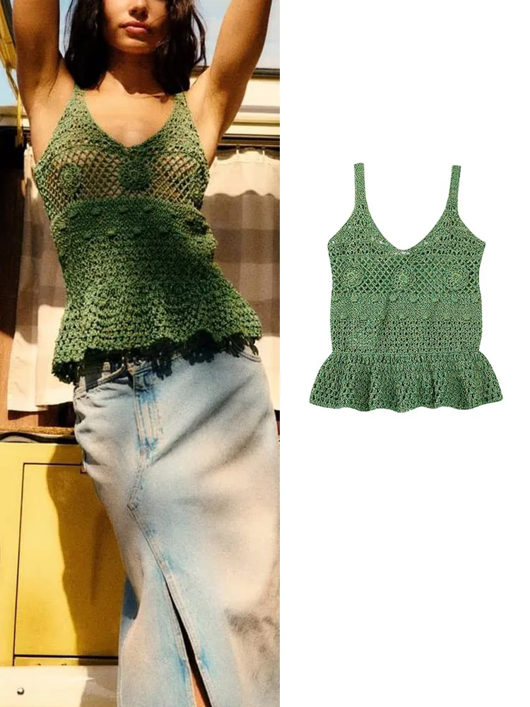 

Женский трикотажный свитер без рукавов, с V-образным вырезом