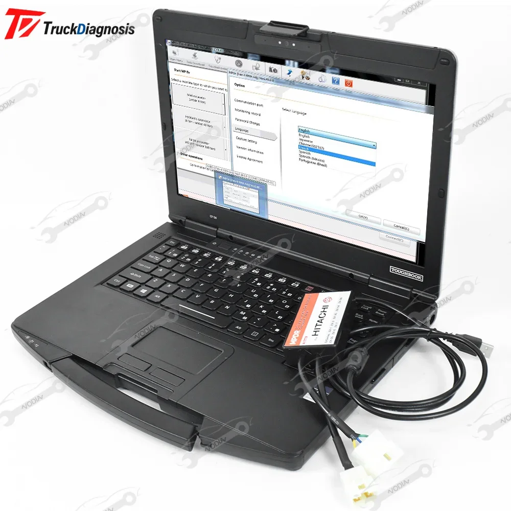 Сканер для диагностики экскаватора Hitachi с программным обеспечением mpdr 3 9 и