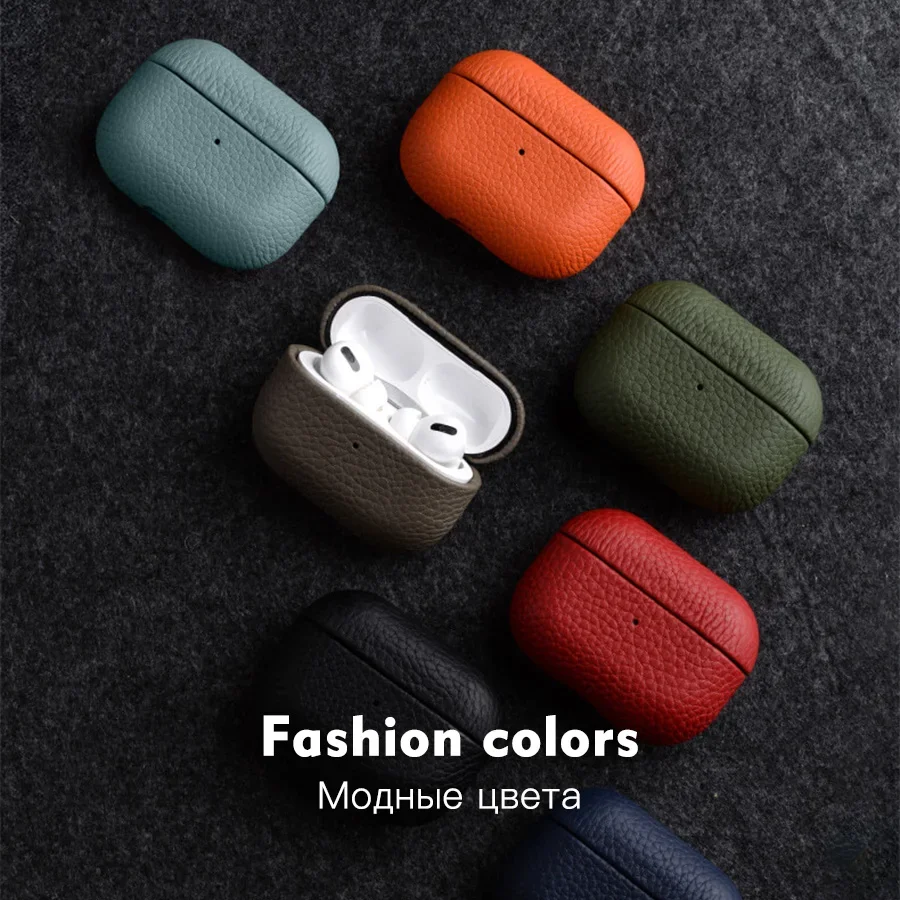 Фото Защитный чехол Melkco из натуральной кожи для AirPods Pro, защитный чехол для Bluetooth-гарнитуры для Apple AirPods 3 2, высококачественный чехол для гарнитуры №4