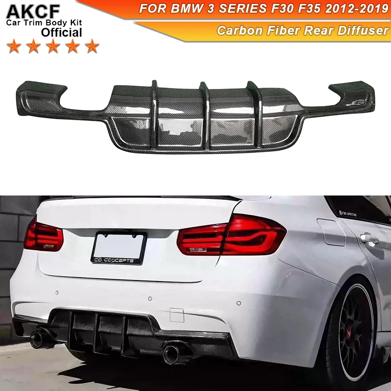 

Carbon Fiber PH Style F30 F35 Rear Diffuser For BMW 3 Series F30 F35 Rear Bumper Lip Trim Rear Splitter Performance Body Kit