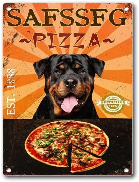 Tn Sgn Metl Logo Ретро Pzz для Rottweler Compny Wll rt Декор 8x12nch