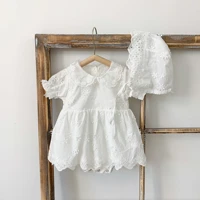 2022 summer short sleeved lace girls romper baby one piece romper cute baby childrens ha skirt