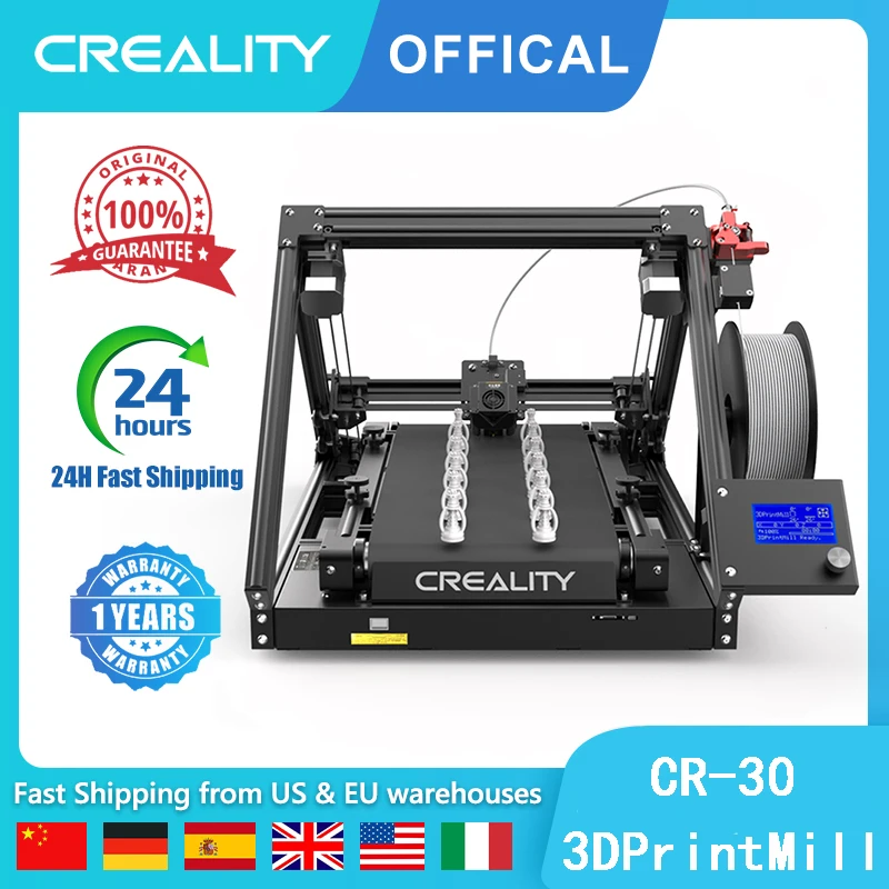 

Creality CR-30 3DPrintMill with Infinite-Z-axis Batch Printing Dual-Gear Metal Extruder Rolling Conveyor Belt CoreXY Structure