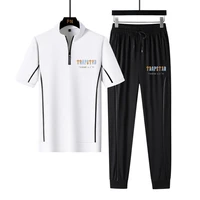 2022 new trapstar mens short sleeve t shirt set two piece sports pants fashion casual set oversized 4xl 5xl sportswear