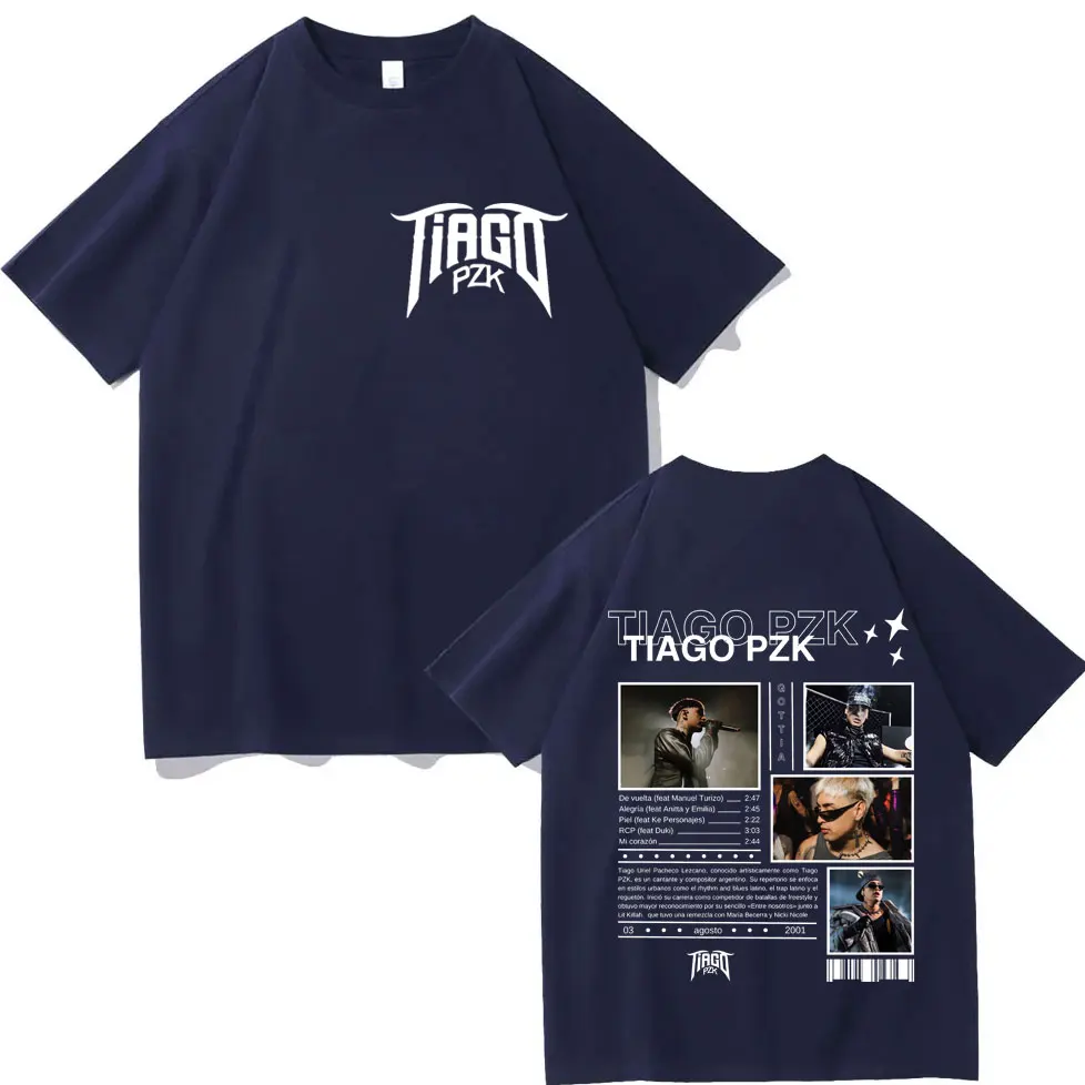 Рэпер Tiago Pzk Графические футболки Мужчины Женщины Винтаж Хип-Хоп Футболка с