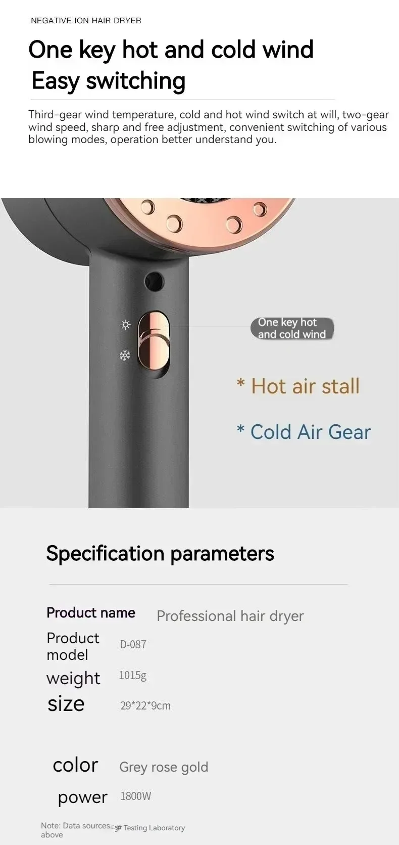 Высокоскоростной Профессиональный фен высокой мощности салонный электрический