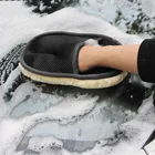 Стайлинг автомобиля, шерстяная мягкая многоразовая перчатка для мойки автомобиля, шерстяная мягкая Автомобильная перчатка из микрофибры, моющиеся Инструменты для уборки салона автомобиля