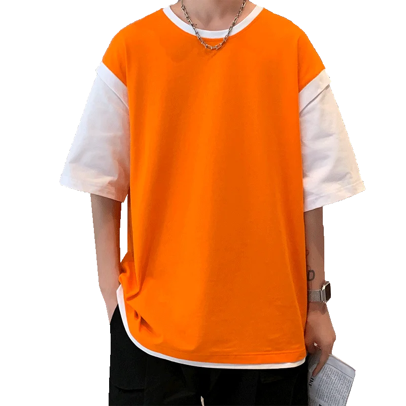 Cool off shoulders five-point sleeves printed thin men's candy T-shirt vitality boyfriend cotton short-sleeved