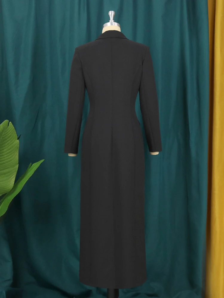 Plus Size Dresses Women Long Blazer Sexy V Neck Long Sleeve Slit Jackets Outfits for Ladies Evening Birthday Party Suits Gowns