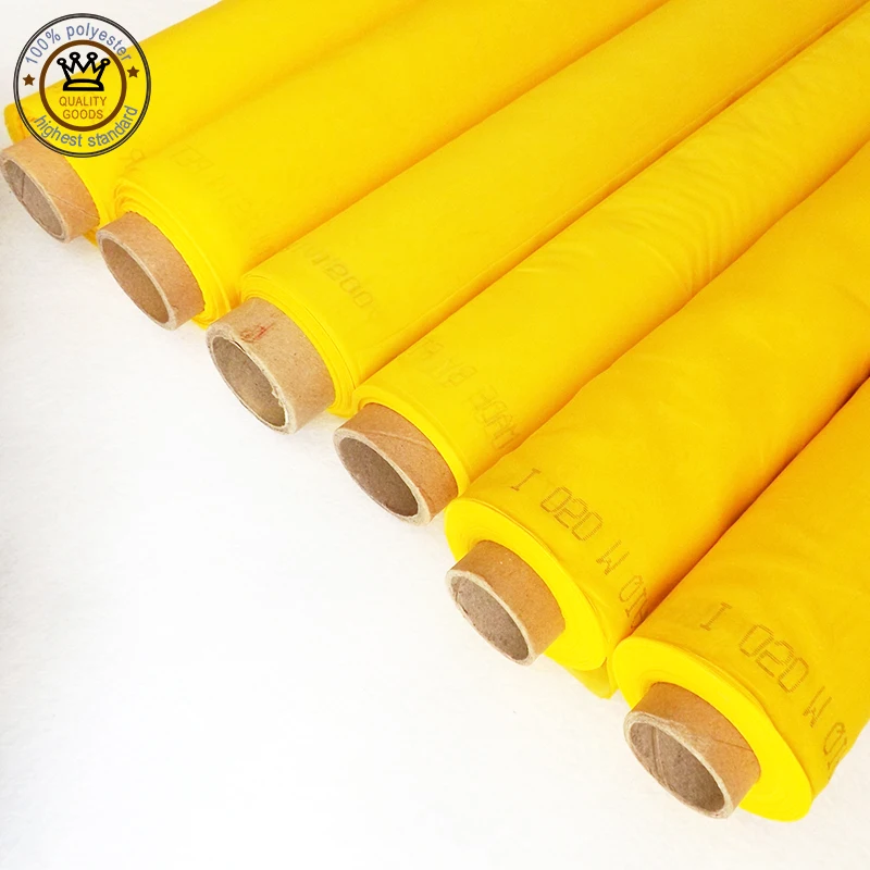 

High Mesh 350 Mesh 140T Yellow Screen Printing Polyester Printing Mesh Cloth Polyester Plate Making Material Mesh
