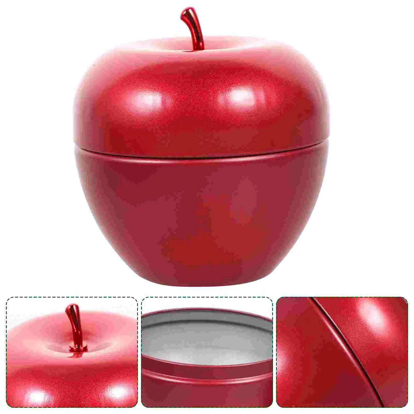 

Tea Canister Jar Apple Storage Tin Container Coffee Metal Tins Candyboxcontainers Sugar Loose Shaped Cookie Lids Tinplate Jars