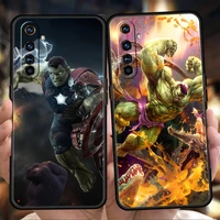 hulks avengers phone case for realme 8 9 pro plus 8i 9i 6 7 gt2 c21 c25 c3 c11 pro 5g luxury shockproof silicone shell funda bag