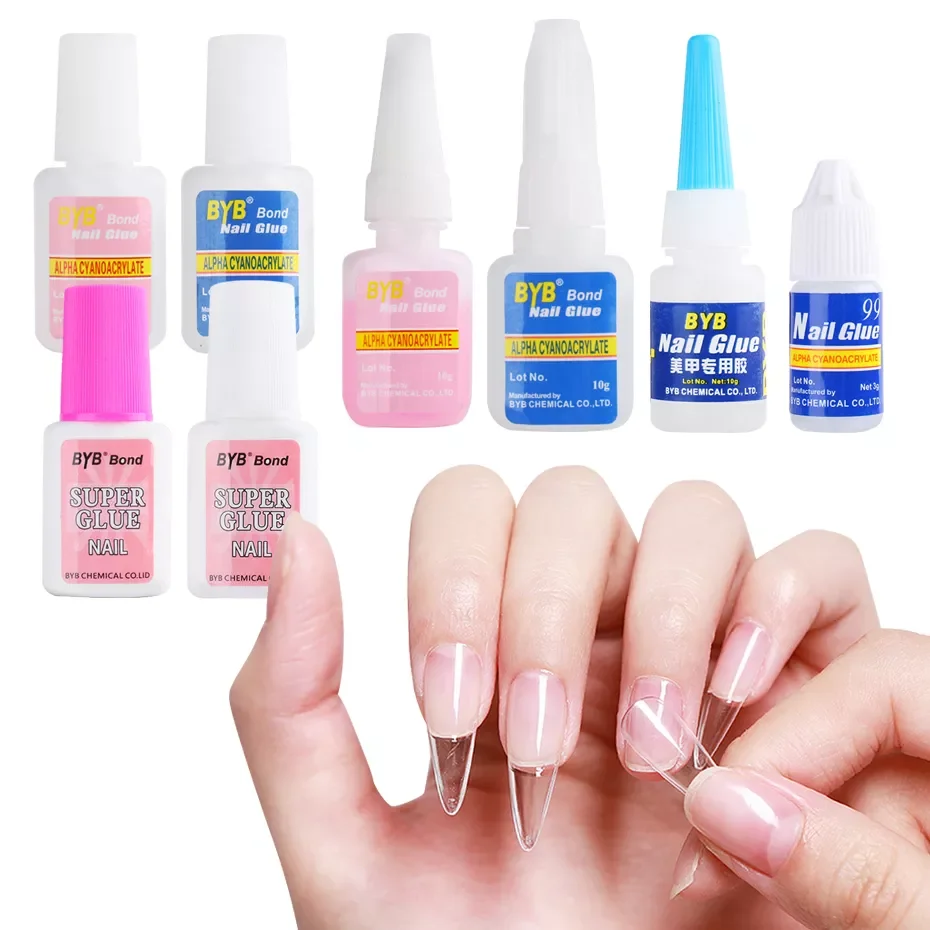 

2022NEW Types 10G Nail Glue For Tips False Nail Extend Clear Varnish Glue With Brush Super Sticky Adhesive Salon Manicure Tool L