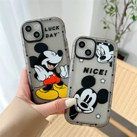 bandai disney cute cartoon mickey mouse iphone13promax12pro case for apple 11xsmaxxxr gradient mickey and minnie mouse case