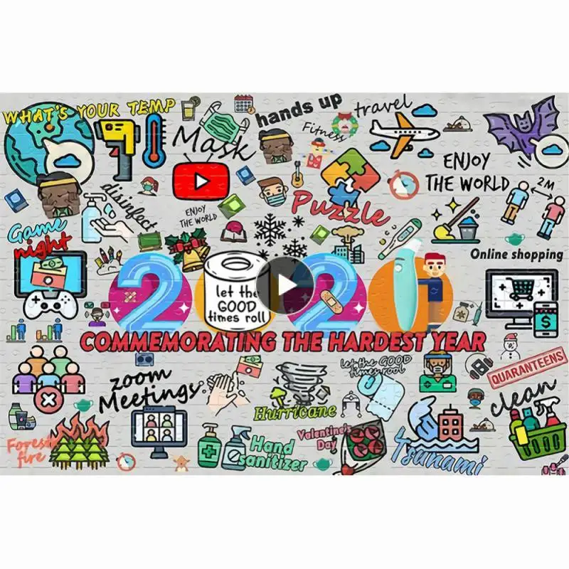 

1000 Pieces Jigsaw Puzzle Adult Children Assembled 6 Scene Intelligence Puzzle Children's Games Educational Decompression Toy