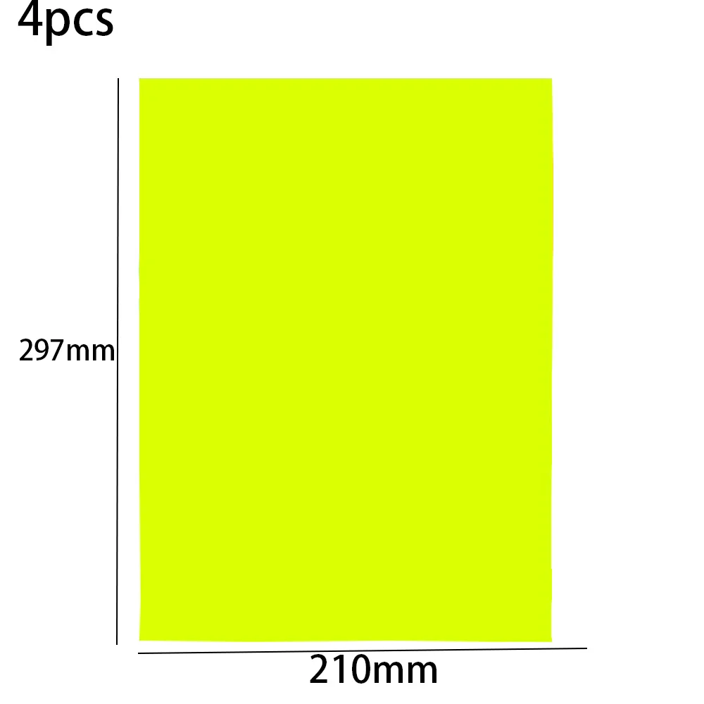 

Неоновая светящаяся в темноте бумага, набор из 4 листов