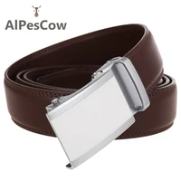 automatic buckle genuine leather belt for men 100 alps cowhide ratchet belt 3 0cm width formal waistband designer high quality