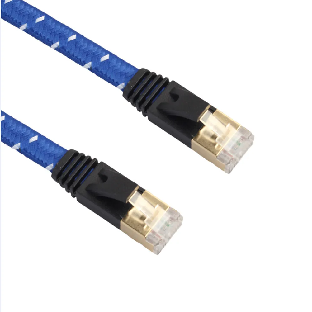 Фото Сетевой кабель Cat7 длиной 10 футов с позолоченными разъемами RJ45 для быстрой передачи данных, Ethernet-кабель для ПК, роутера, принтера, NAS, медиаплеера №5
