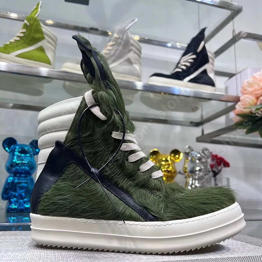 Ботильоны из конского волоса женские и мужские на молнии