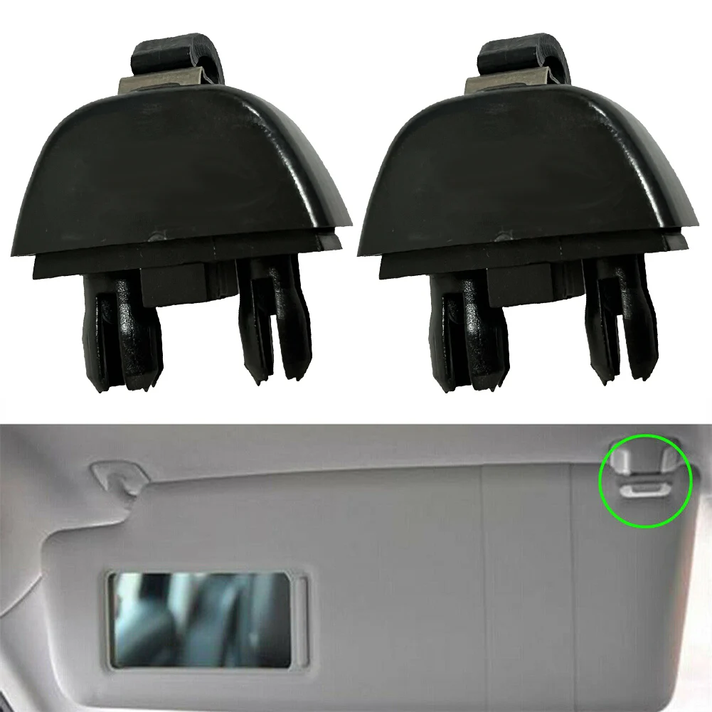 

Black Sun Visor Bracket Clip Sun Visor Clips 1S0857561Y20 4F0857563 Anti-Wear Direct Replacement Plastic&Metal