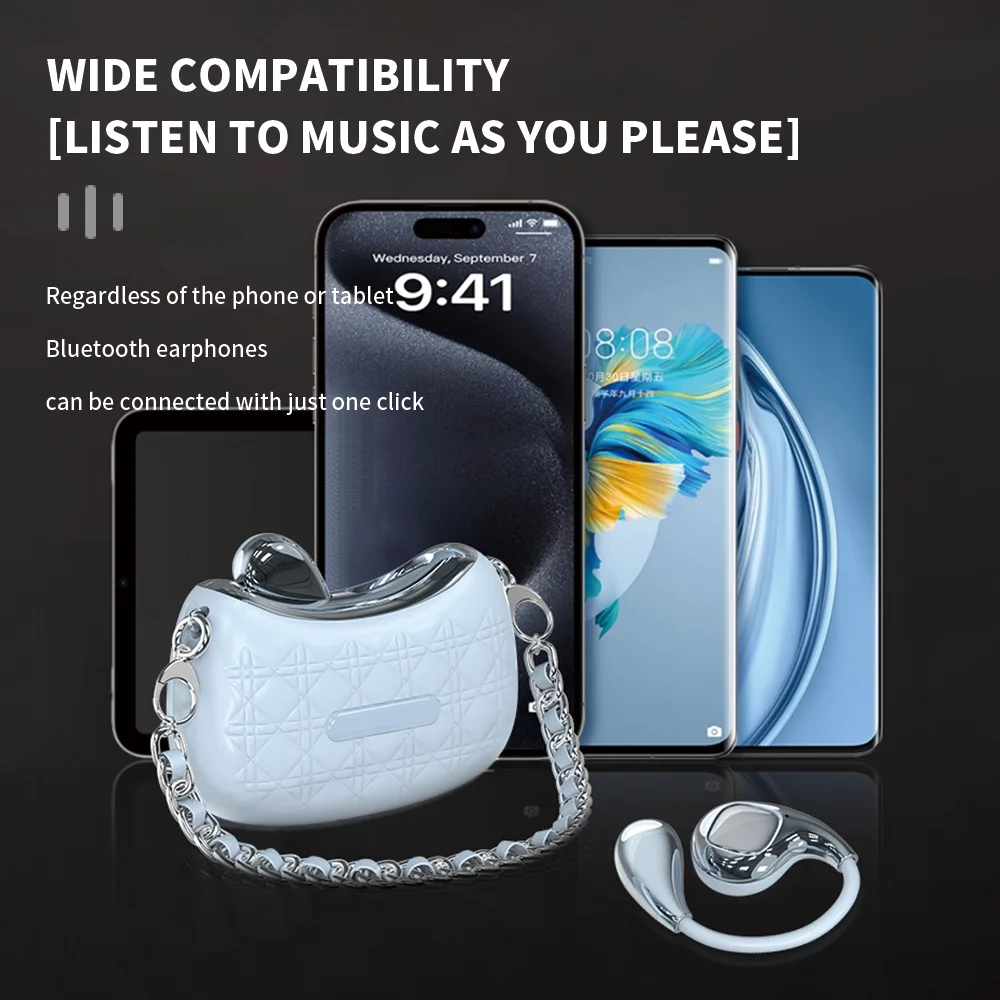 Фото 2025 новые модные наушники в форме сумки, милая мини-сумка, внешний вид, Bluetooth-наушники с шумоподавлением, наушники для девочки, подарок №2
