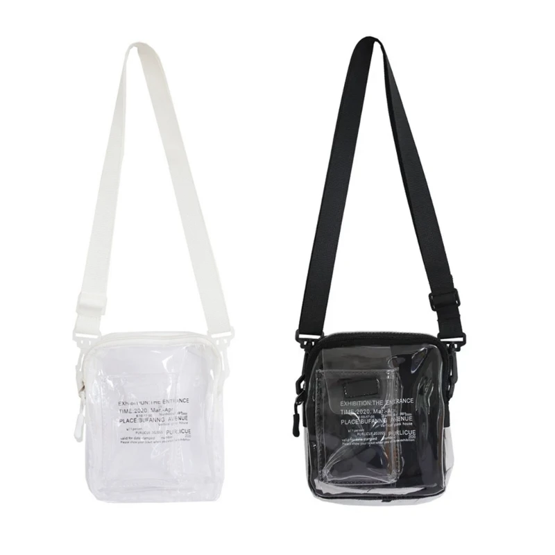 Female Shoulder Bag Simple Zipper Phone Bag Women Clear Crossbody Bag Streetwear