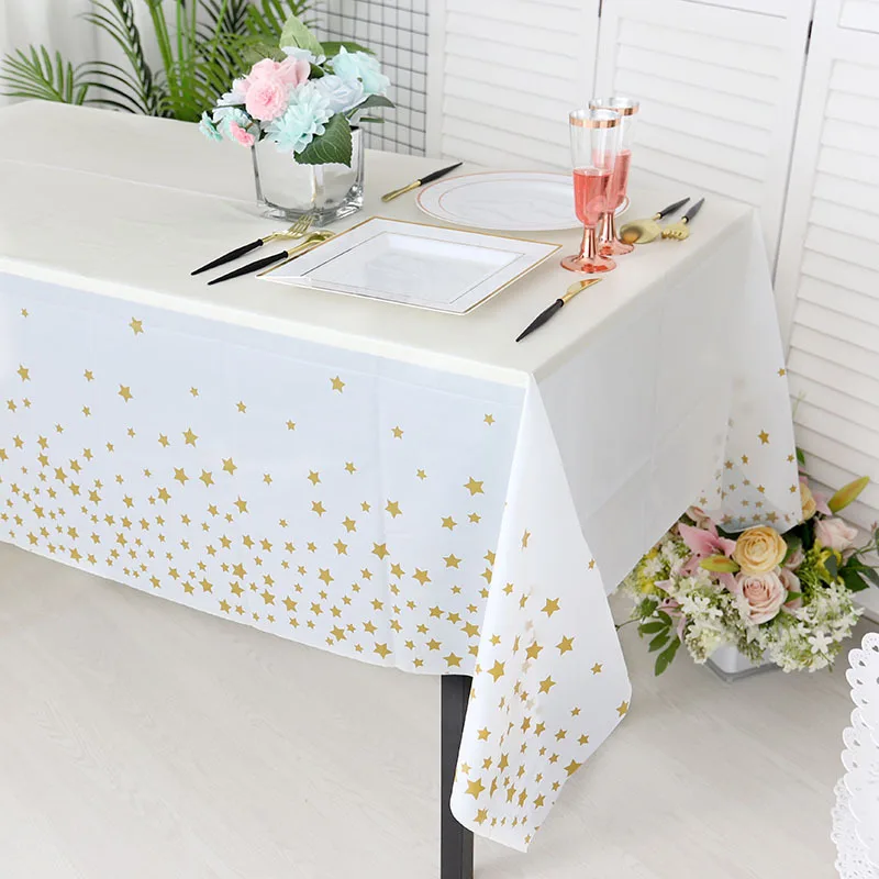 

Table cloth tablecloth decorate children table decoration dessert one-time party plastic rectangular table cloth_Ling127