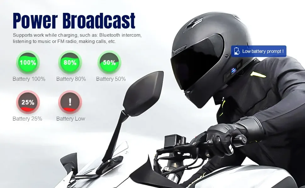 Bluetooth-гарнитура для мотоцикла Fodsports F2