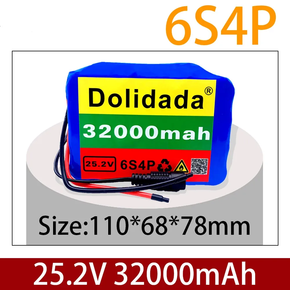 

6s4p 24V 32Ah 18650 Lithium Battery 25.2v 32000mAh Electric Bicycle Moped /Electric/Li ion Battery Pack